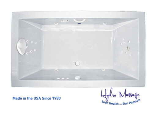 Zen 66" x 42" Side Drain Platinum Series Hydro Massage Bath