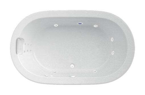 Zen Oval 66" x 42" Side Drain Gold Series Hydro Massage Bath